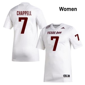 Women Tyreek Chappell White Aggies #7 Limited Jerseys 922245-411