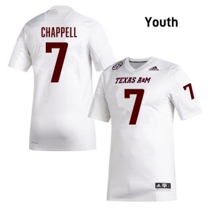 Youth Tyreek Chappell White TAMU #7 Limited Jerseys 832899-957