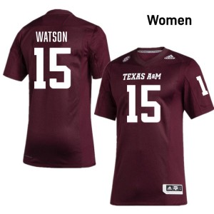 Women Wesley Watson Maroon Aggies #15 Limited Jerseys 852031-292