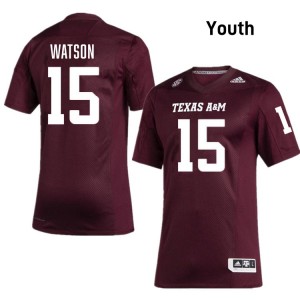 Youth Wesley Watson Maroon Texas A&M #15 Alumni Jerseys 398235-911