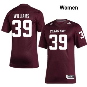Women Whitaker Williams Maroon Texas A&M #39 Game Jerseys 933822-693