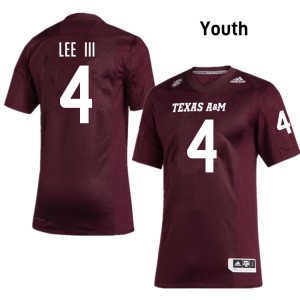 Youth Will Lee III Maroon Texas A&M #4 Replica Jersey 466023-158