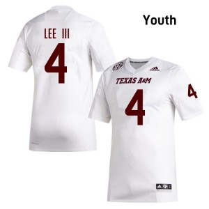 Youth Will Lee III White Texas A&M #4 University Jerseys 718576-102