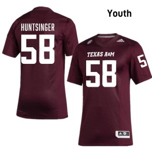 Youth William Huntsinger Maroon Texas A&M #58 University Jersey 565185-584