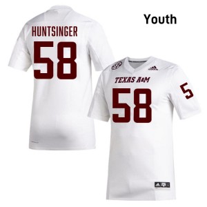 Youth William Huntsinger White TAMU #58 Limited Jerseys 347762-474