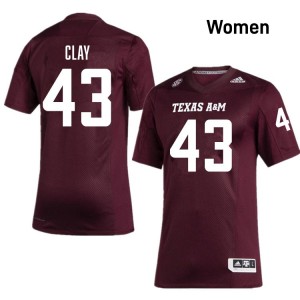 Women Zachary Clay Maroon Texas A&M Aggies #43 2025 Jerseys 977577-574